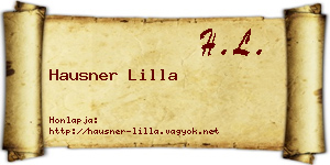 Hausner Lilla névjegykártya